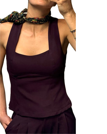 Top Corsetero Berenjena