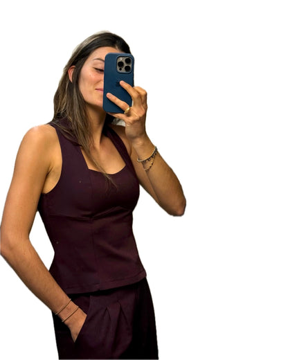 Top Corsetero Berenjena