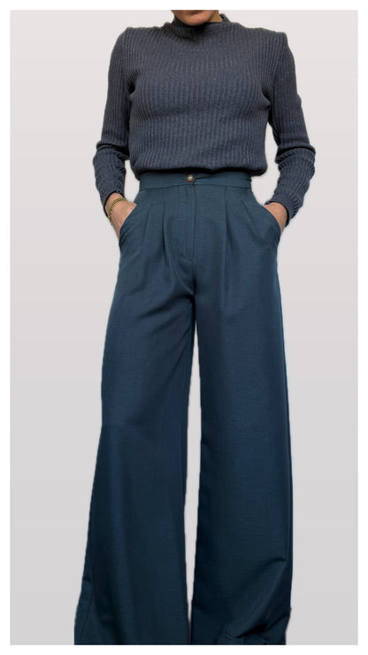 Pantalón Palazzo Verde Botella