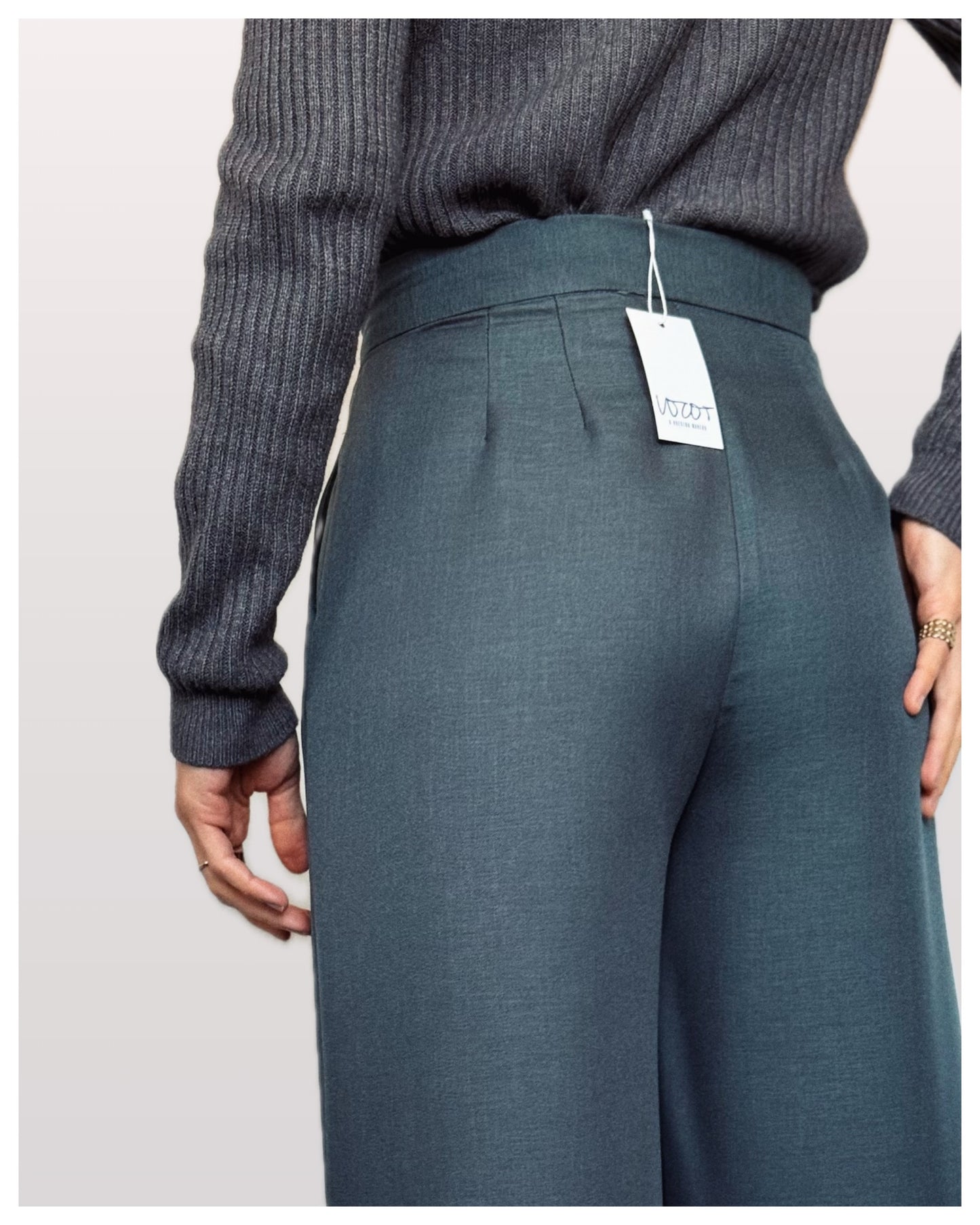 Pantalón Palazzo Verde Botella