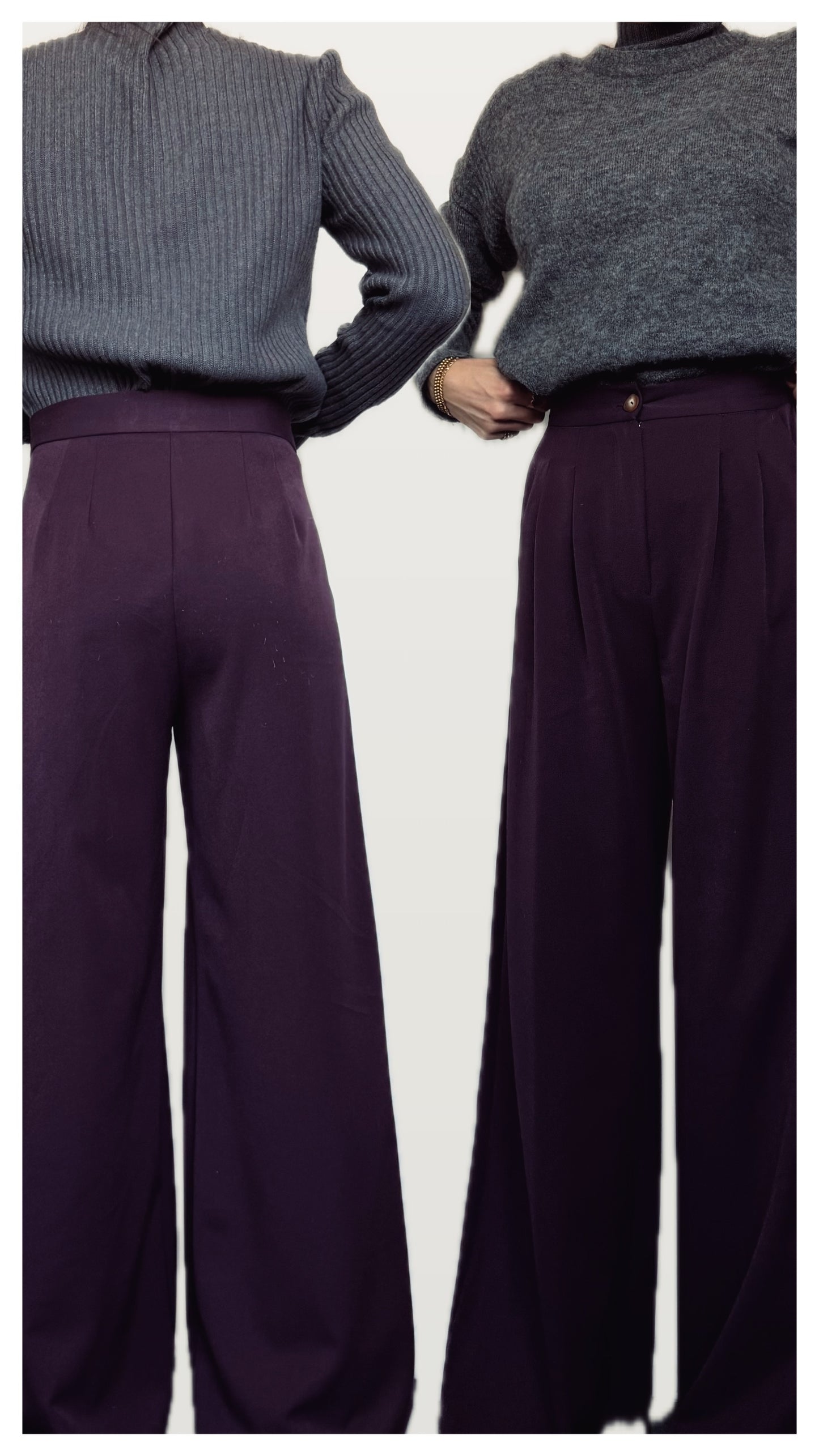 Pantalón Palazzo Berenjena