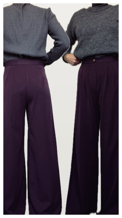 Pantalón Palazzo Berenjena