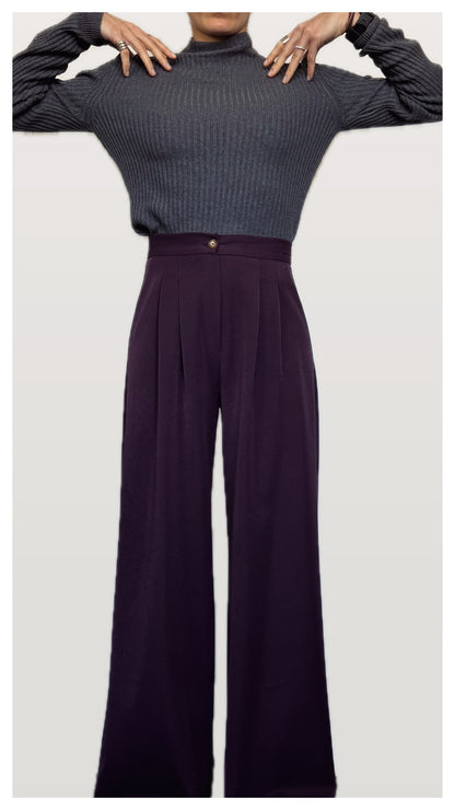 Pantalón Palazzo Berenjena