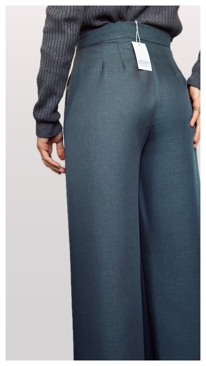 Pantalón Palazzo Verde Botella