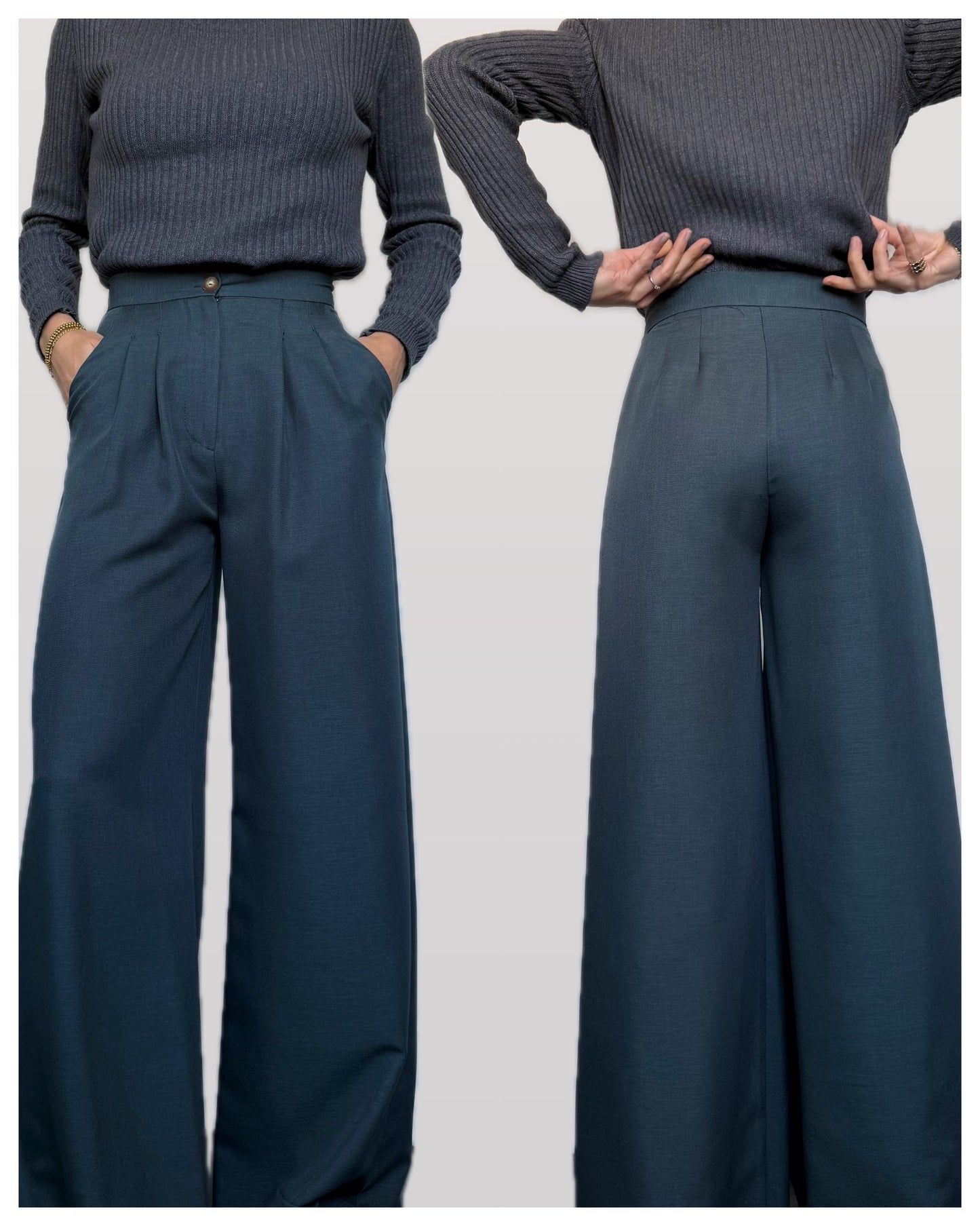 Pantalón Palazzo Verde Botella