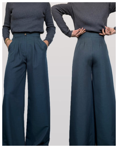 Pantalón Palazzo Verde Botella