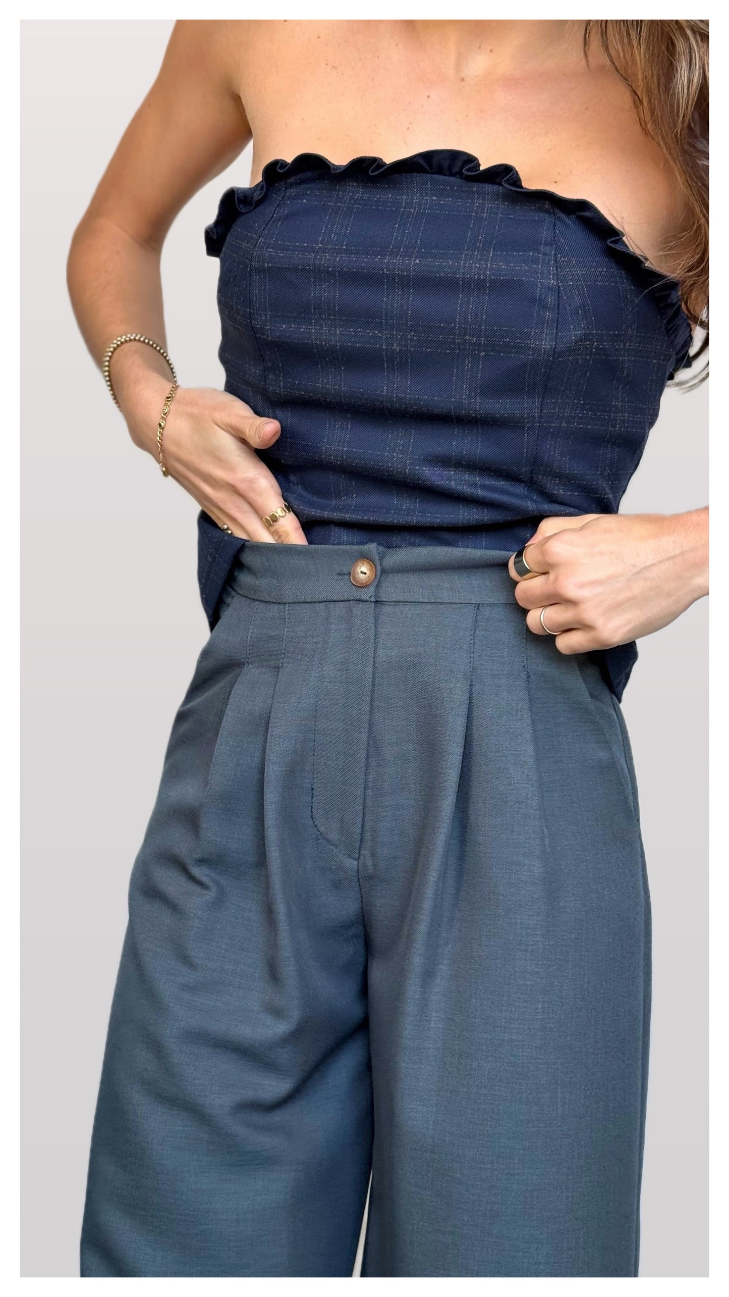 Pantalón Palazzo Verde Botella