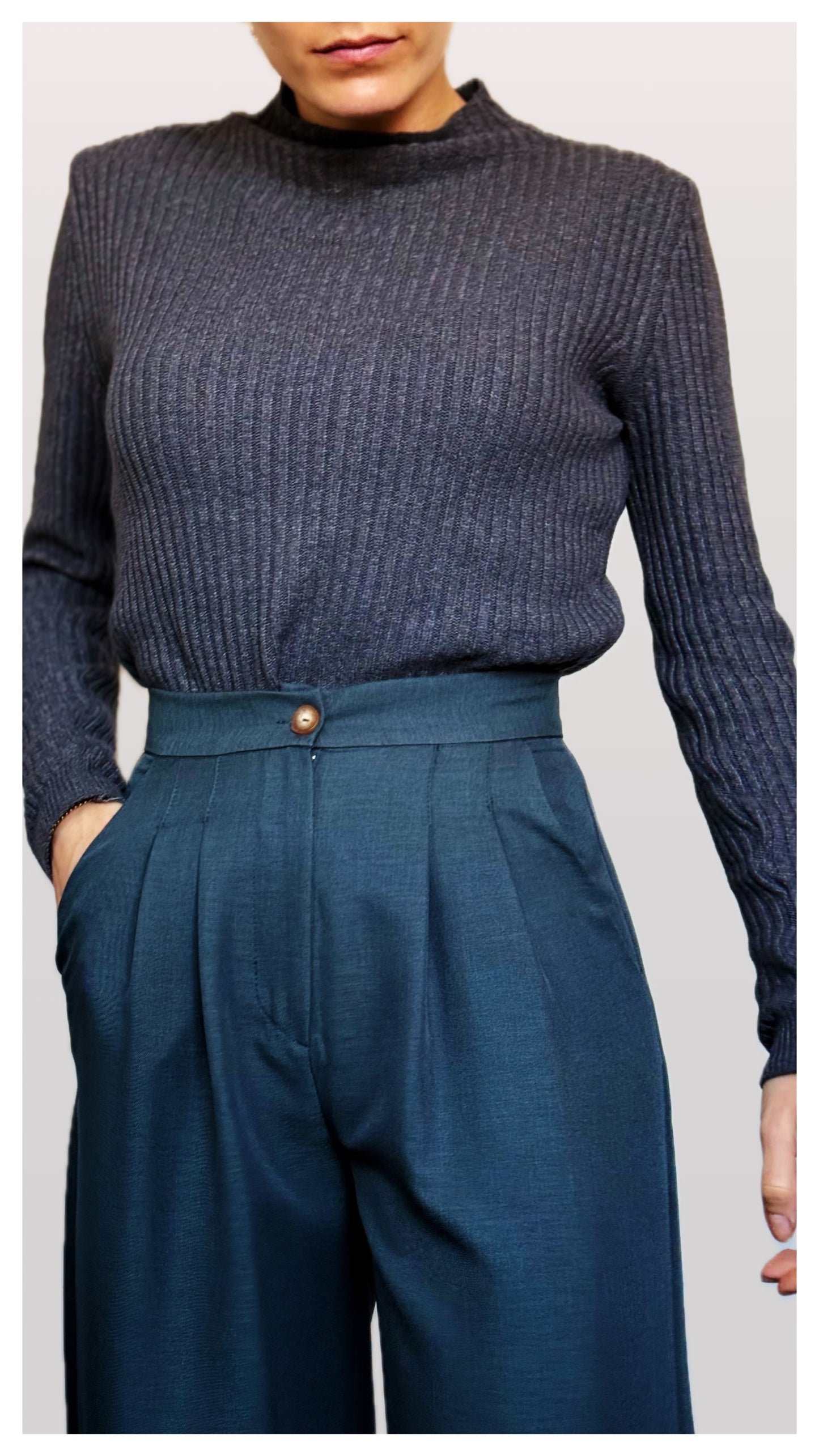 Pantalón Palazzo Verde Botella