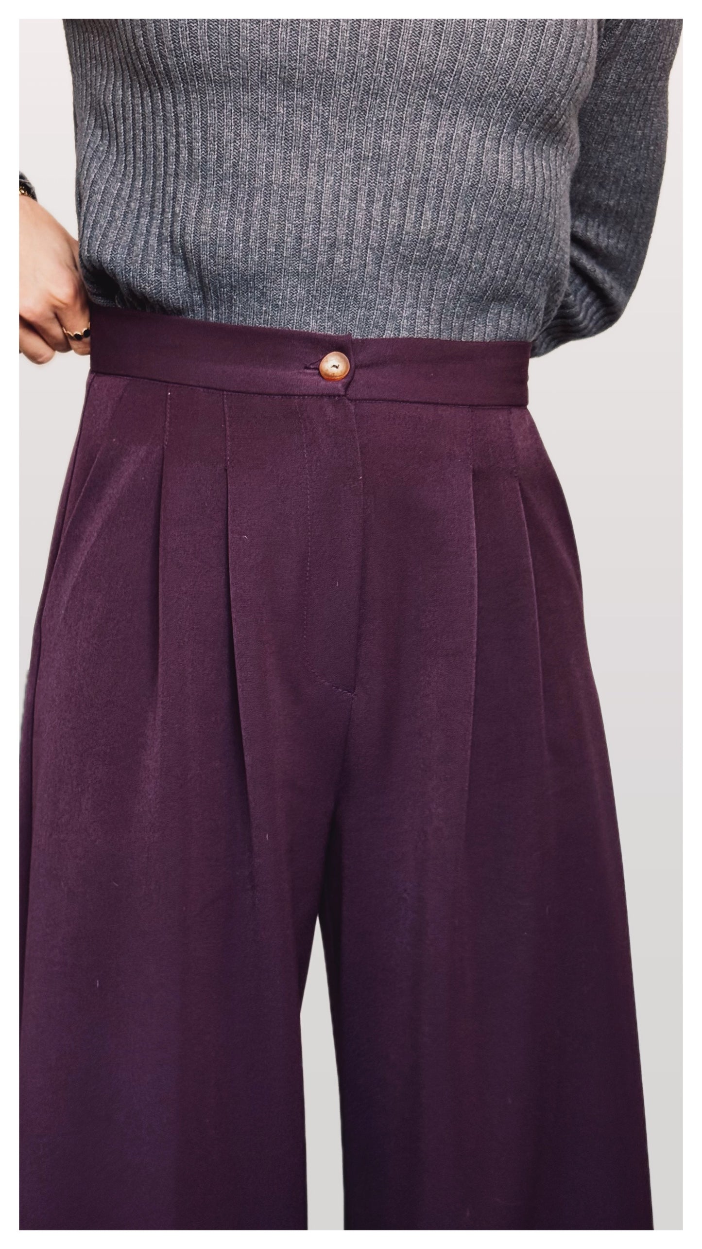 Pantalón Palazzo Berenjena