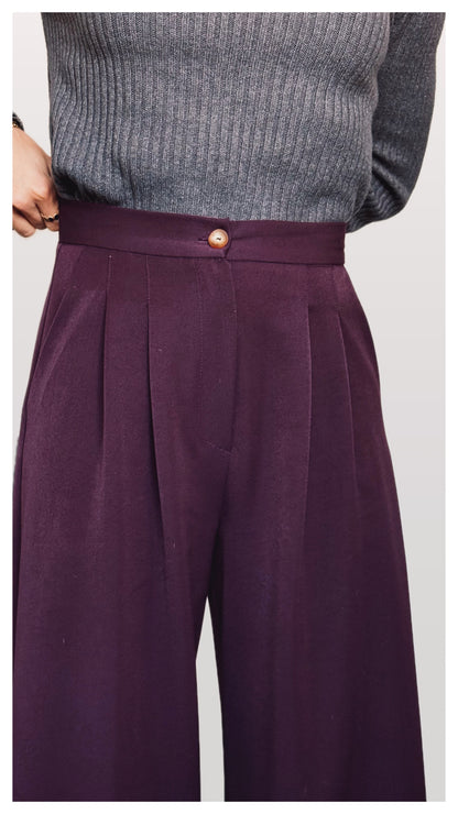 Pantalón Palazzo Berenjena