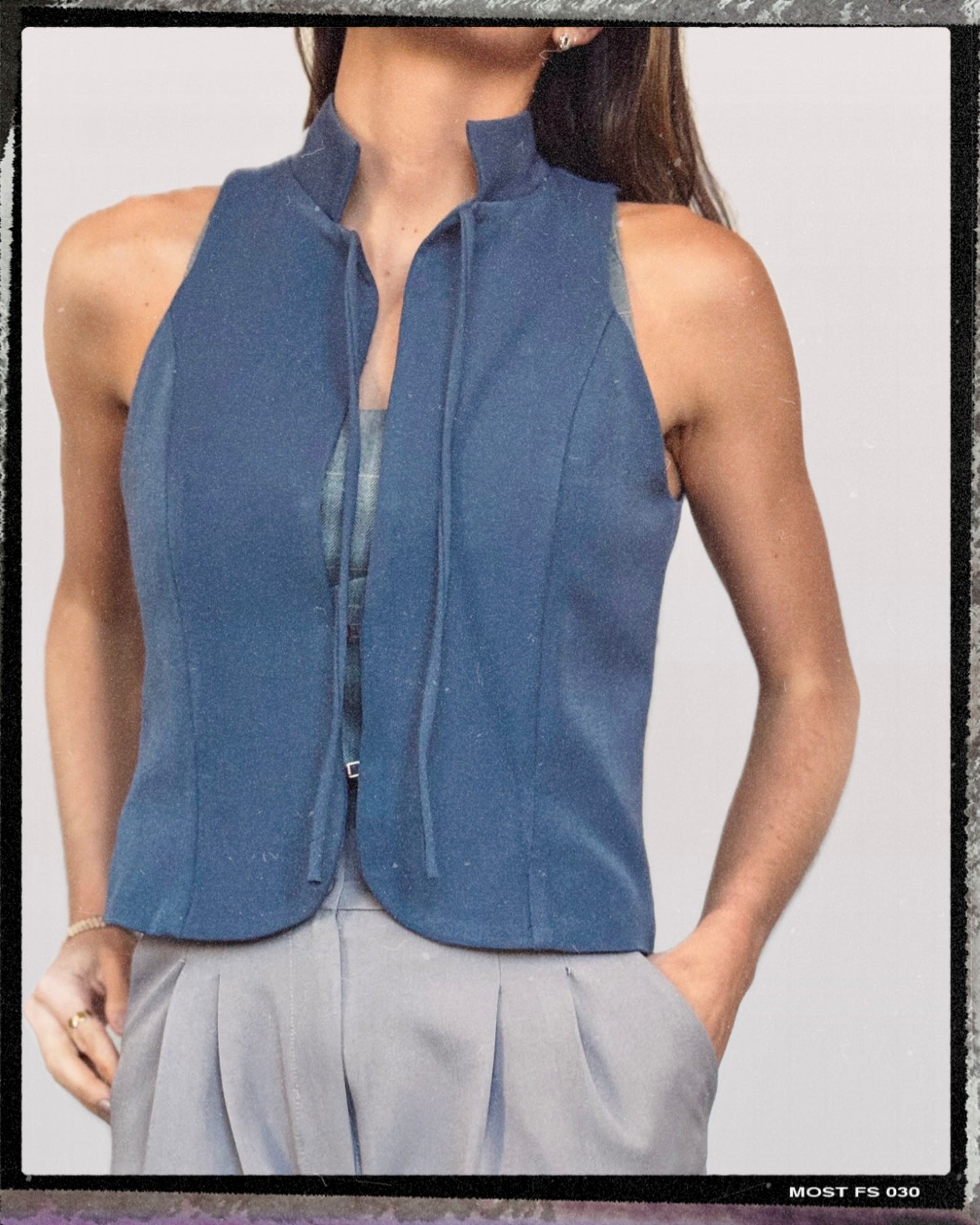 Chaleco Azul Grisaceo