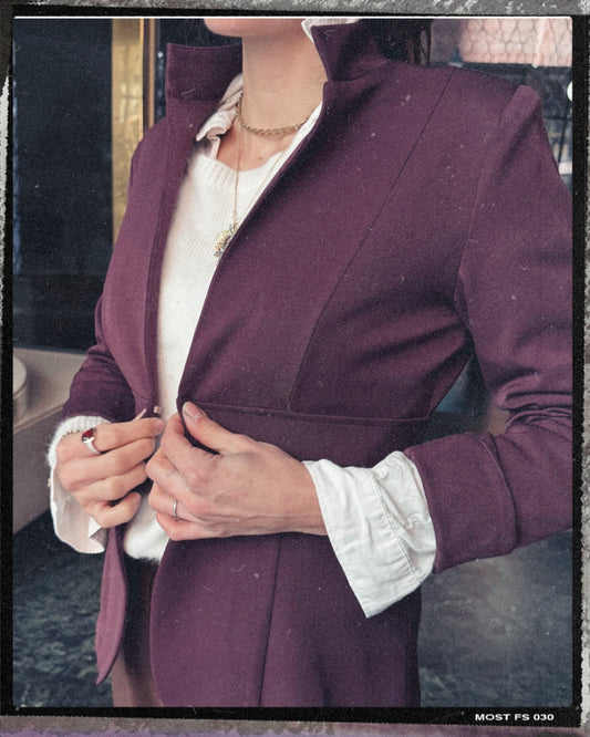 Chaqueta Fajín Berenjena