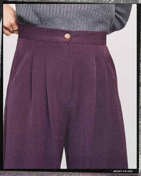 Pantalón Palazzo Berenjena