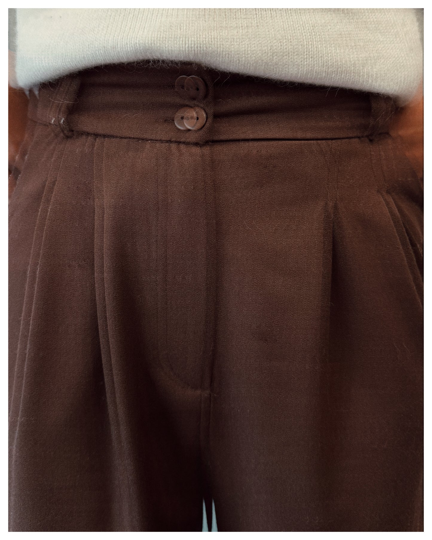 Pantalón Globo Puños Marrón Chocolate