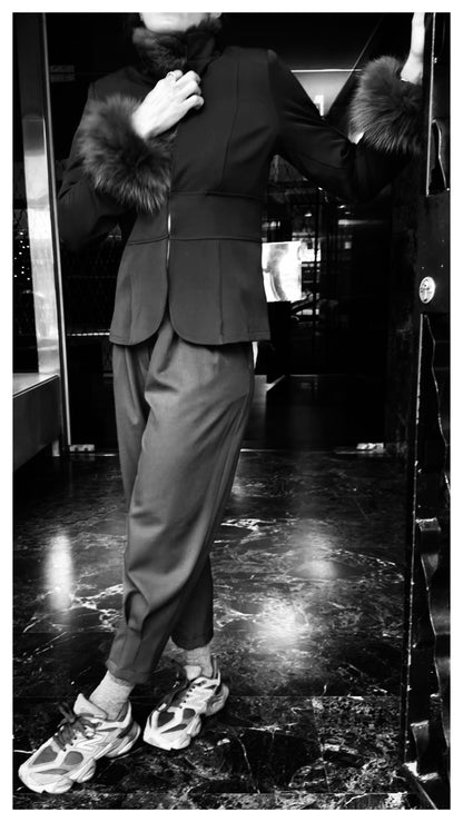 Pantalón Globo Puños Marrón Chocolate