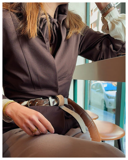 Chaqueta Fajín Marrón Chocolate