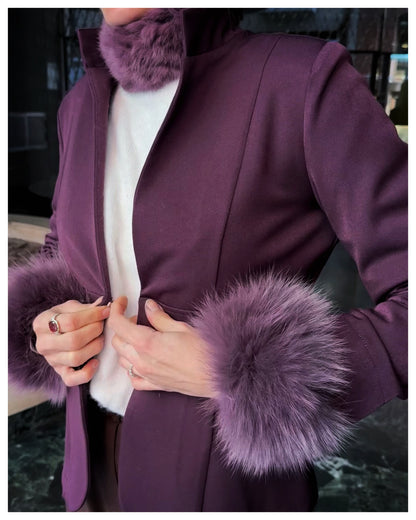 Chaqueta Fajín Berenjena