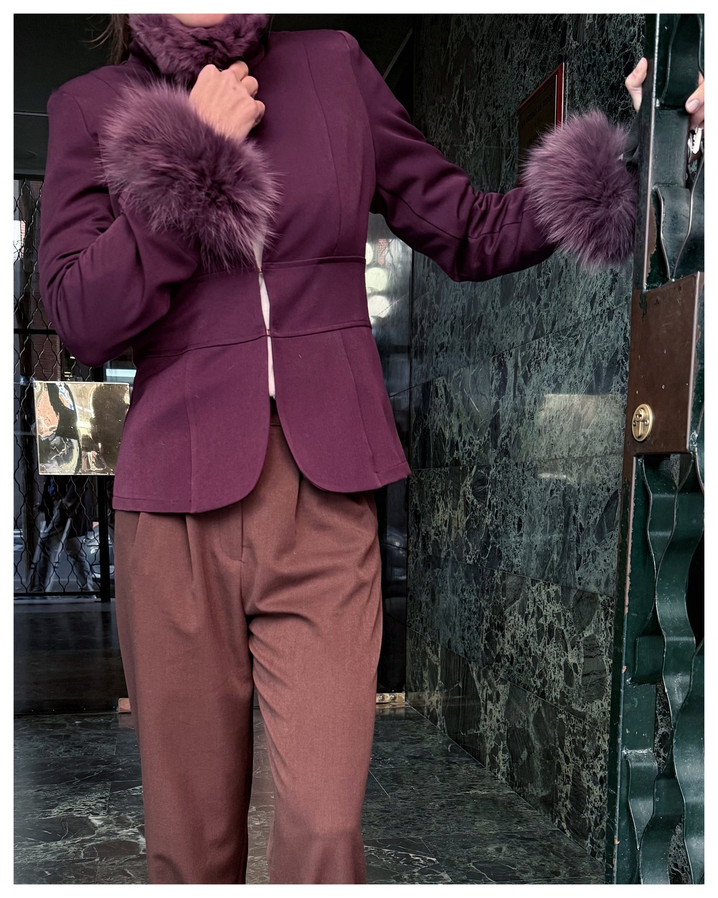 Chaqueta Fajín Berenjena