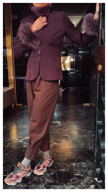 Chaqueta Fajín Berenjena