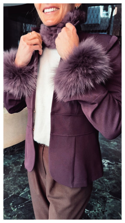 Chaqueta Fajín Berenjena