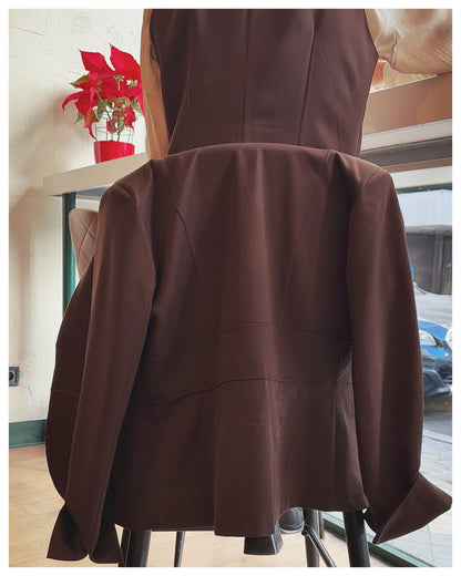 Chaqueta Fajín Marrón Chocolate