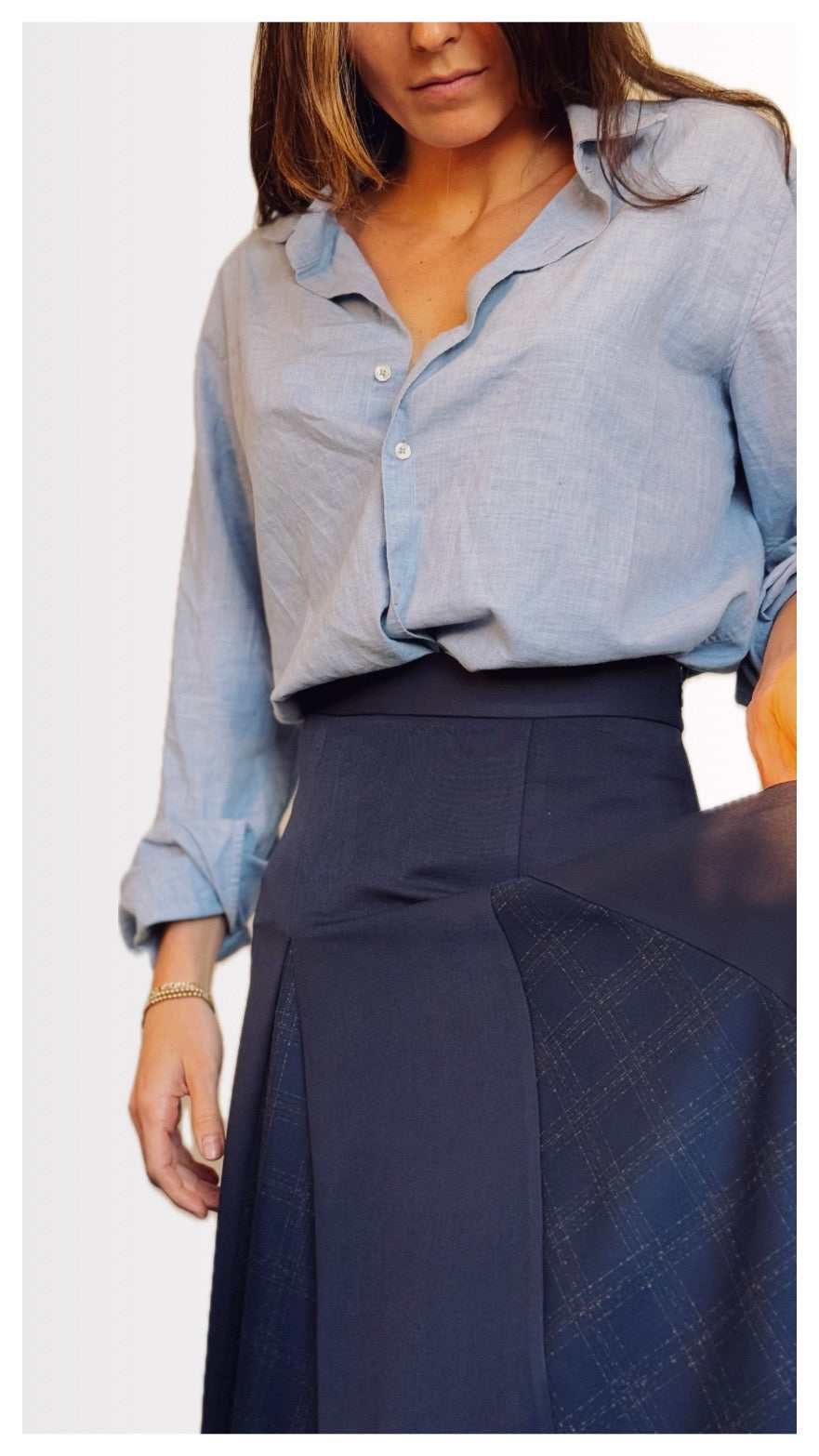 Falda Quillas Azul Marino