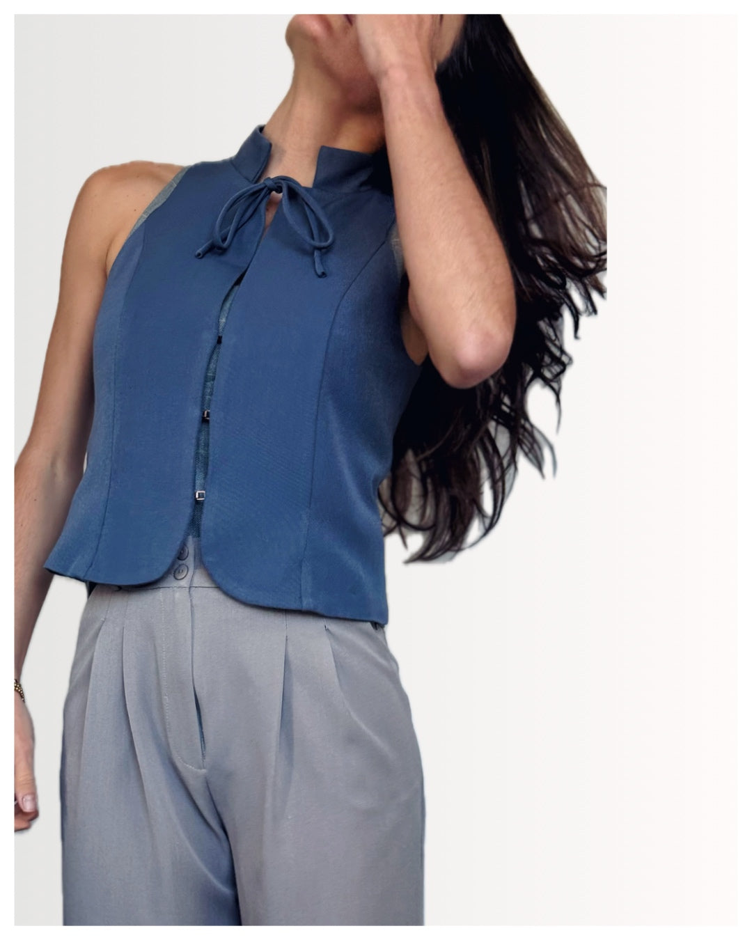 Chaleco Azul Grisaceo