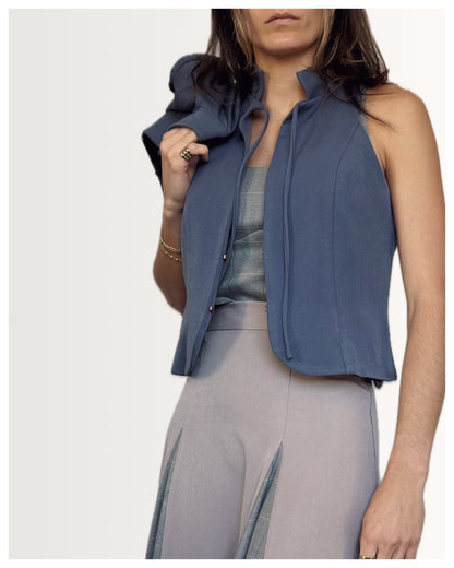 Chaleco Azul Grisaceo